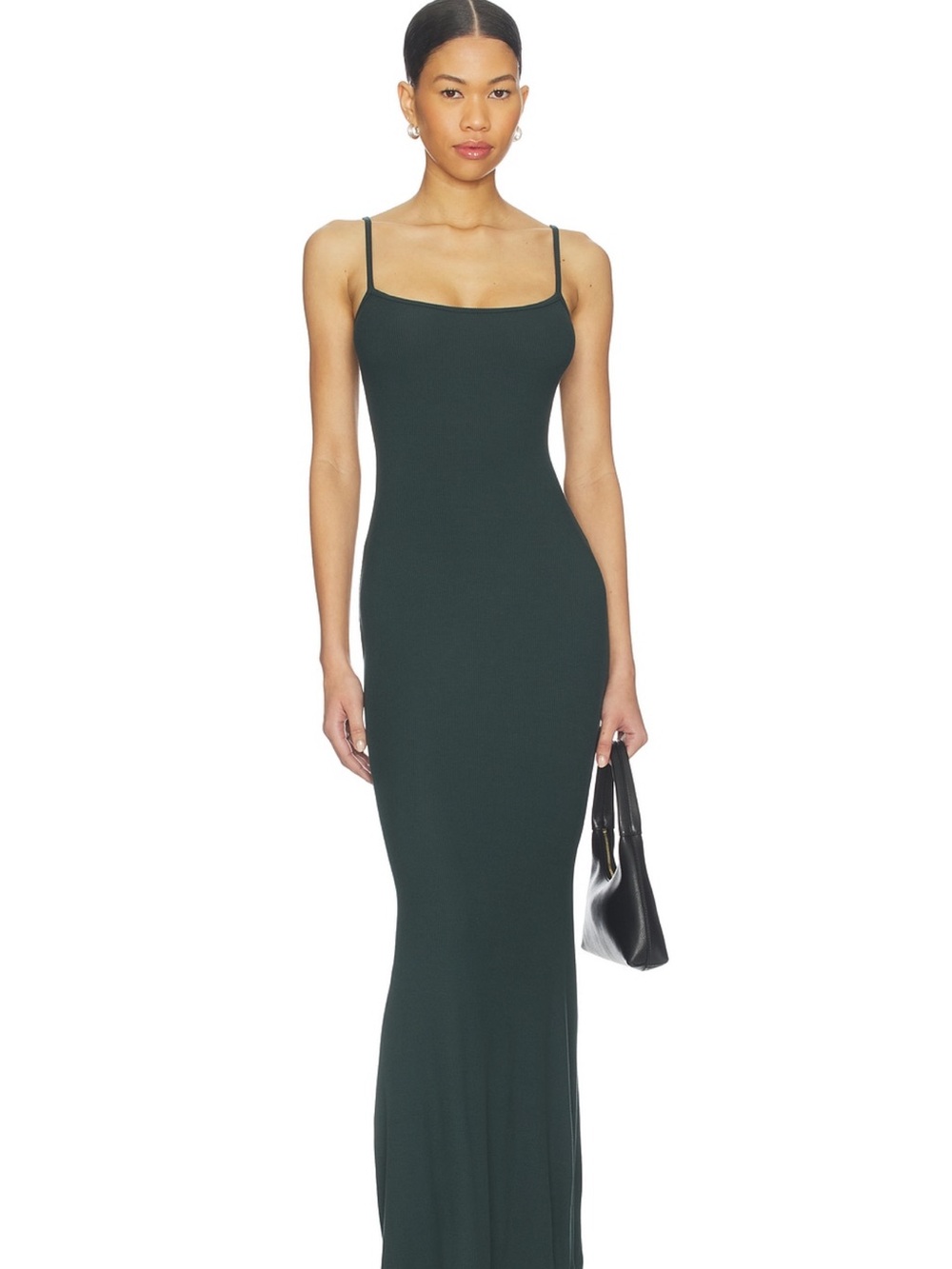 SKIMS Dark Green Spaghetti-Strap Maxi Dress